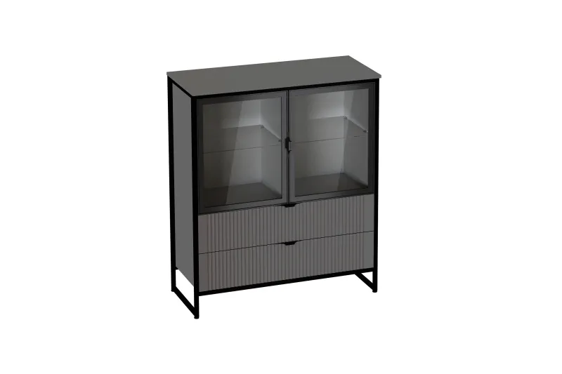 Тумба 2 дв 2 ящ "Нора" гостиная Графит