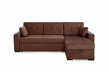 Угловой диван "Монако-1" СТАНДАРТ Вариант 3 Мора темно-коричневый